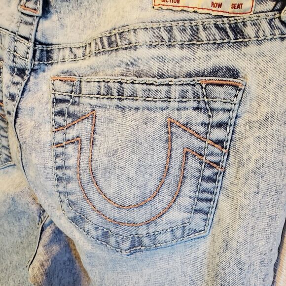 TRUE RELIGION Jennie Curvy Mid Rise Skinny Jeans Women’s Size 30 Acid Light Wash - Picture 11 of 14
